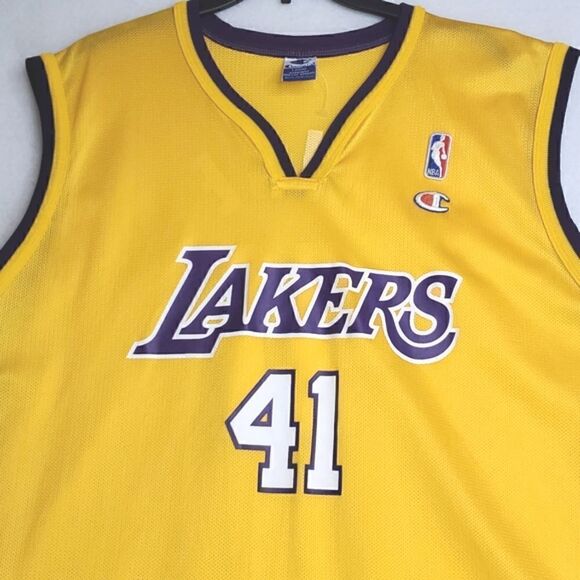 VINTAGE #41 GLEN RICE LOS ANGELES LAKERS NBA CHAMPION JERSEY 44 LARGE - Picture 2 of 9